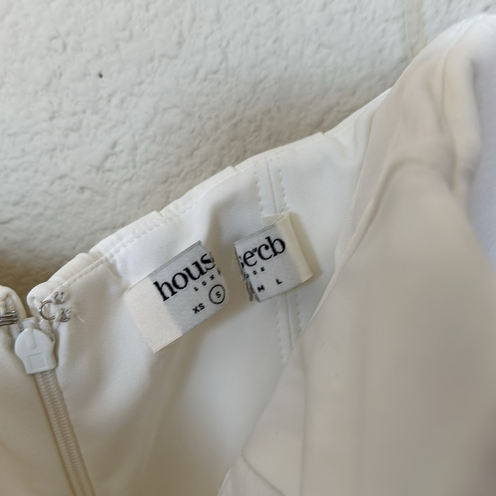 House of CB Cream Strapless Pleated Midi Dress - Picture 5 of 15